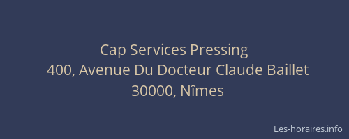 Cap Services Pressing