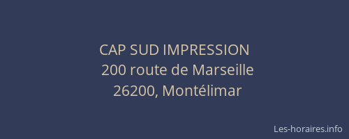 CAP SUD IMPRESSION