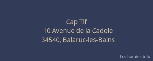 Cap Tif