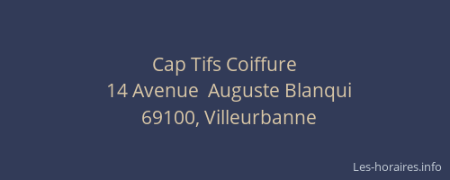 Cap Tifs Coiffure