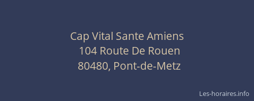 Cap Vital Sante Amiens