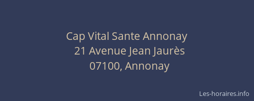 Cap Vital Sante Annonay