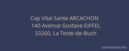 Cap Vital Sante ARCACHON