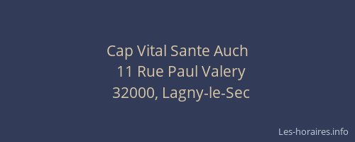Cap Vital Sante Auch
