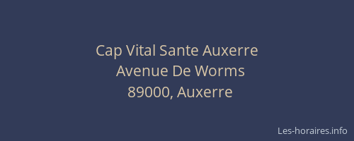 Cap Vital Sante Auxerre