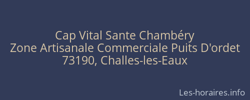 Cap Vital Sante Chambéry