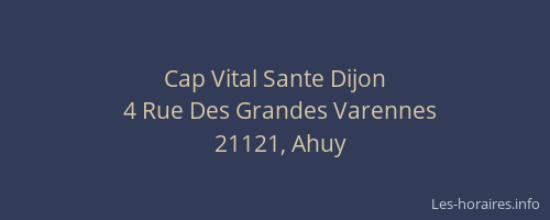 Cap Vital Sante Dijon