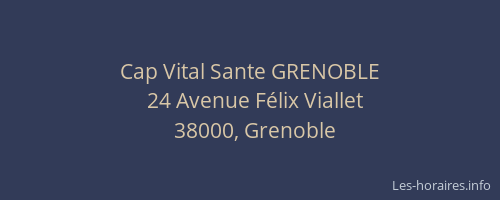 Cap Vital Sante GRENOBLE