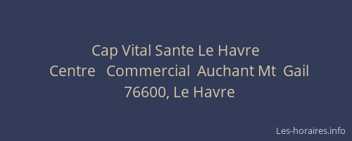 Cap Vital Sante Le Havre