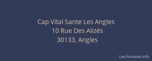 Cap Vital Sante Les Angles