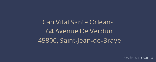 Cap Vital Sante Orl&eacute;ans