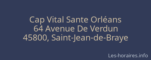 Cap Vital Sante Orléans