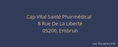 Cap Vital Santé Pharmédical
