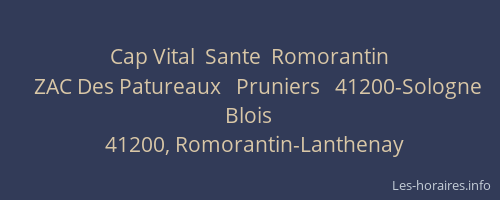 Cap Vital  Sante  Romorantin