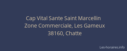 Cap Vital Sante Saint Marcellin