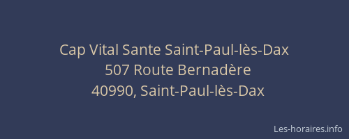 Cap Vital Sante Saint-Paul-lès-Dax