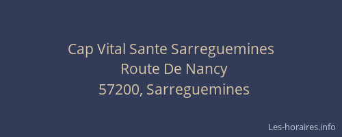 Cap Vital Sante Sarreguemines