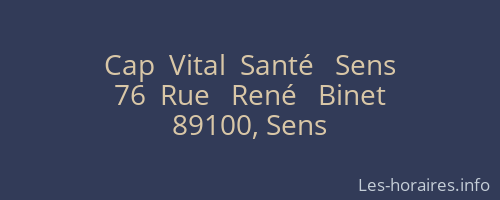 Cap  Vital  Santé   Sens