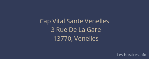 Cap Vital Sante Venelles