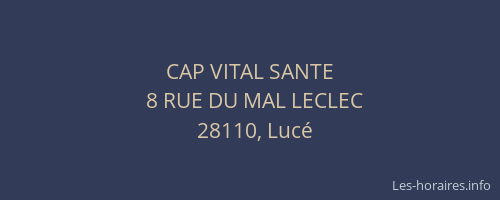 CAP VITAL SANTE