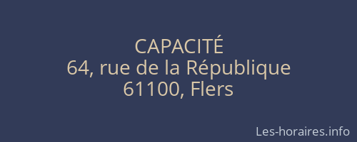 CAPACITÉ