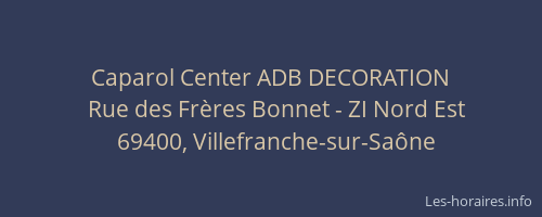 Caparol Center ADB DECORATION