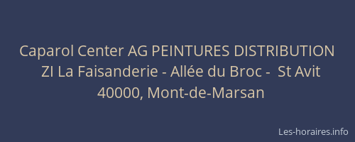 Caparol Center AG PEINTURES DISTRIBUTION