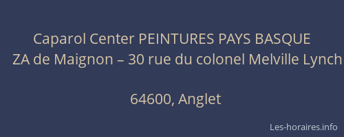 Caparol Center PEINTURES PAYS BASQUE