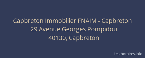 Capbreton Immobilier FNAIM - Capbreton