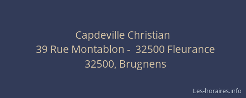 Capdeville Christian