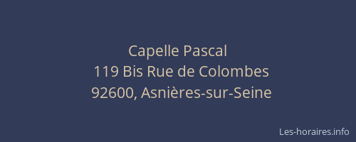 Capelle Pascal