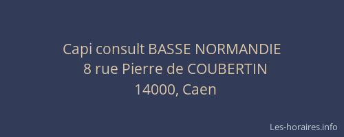 Capi consult BASSE NORMANDIE
