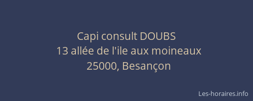 Capi consult DOUBS