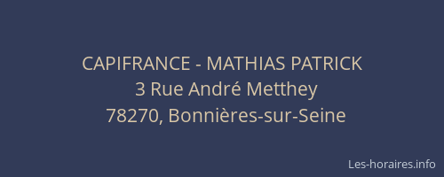 CAPIFRANCE - MATHIAS PATRICK