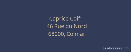 Caprice Coif'