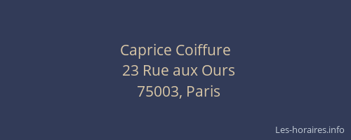 Caprice Coiffure