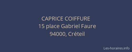 CAPRICE COIFFURE