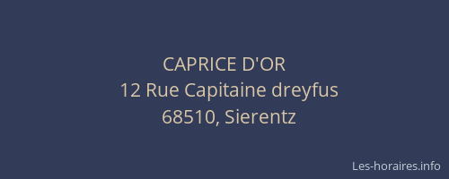 CAPRICE D'OR