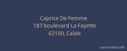 Caprice De Femme