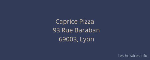 Caprice Pizza