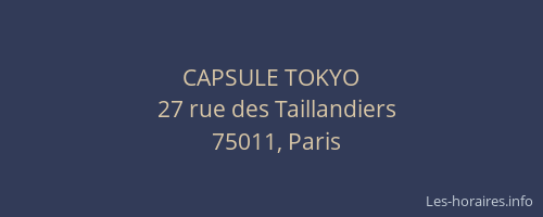 CAPSULE TOKYO