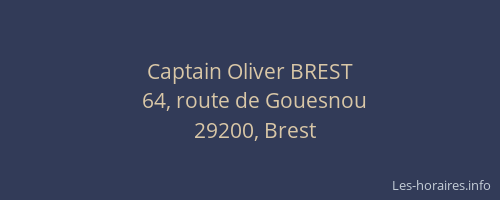 Captain Oliver BREST