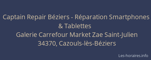 Captain Repair Béziers - Réparation Smartphones & Tablettes