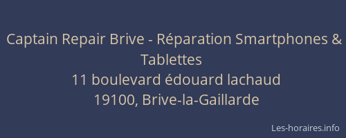 Captain Repair Brive - Réparation Smartphones & Tablettes