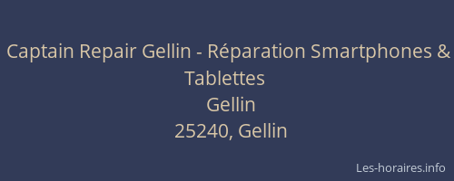 Captain Repair Gellin - Réparation Smartphones & Tablettes