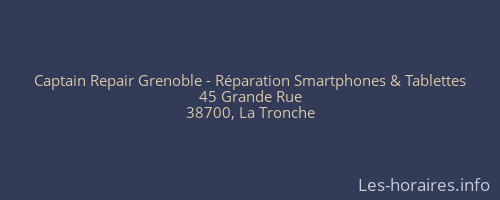 Captain Repair Grenoble - Réparation Smartphones & Tablettes