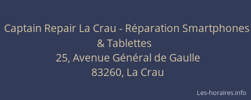 Captain Repair La Crau - Réparation Smartphones & Tablettes