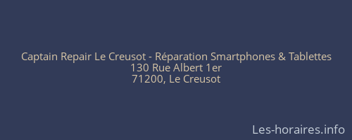 Captain Repair Le Creusot - Réparation Smartphones & Tablettes