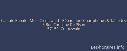 Captain Repair - Metz Creutzwald - Réparation Smartphones & Tablettes