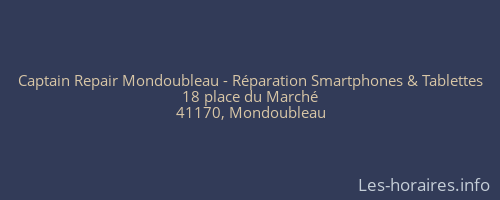 Captain Repair Mondoubleau - Réparation Smartphones & Tablettes